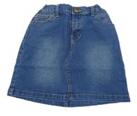 Tmavomodrá riflová tepláková sukně 