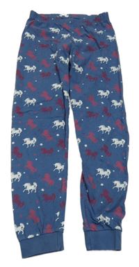 Tmavomodré lehké tepláky s jednorožci Lily & Dan