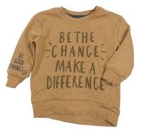 Okrová mikina s nápisem George