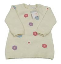 Nové - Smetanové květované svetrové šaty Primark