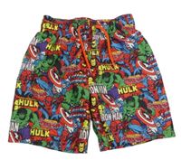 Barevné plážové kraťasy se superhrdiny Marvel