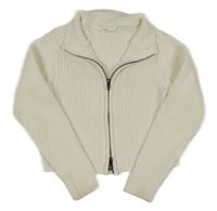 Smetanový žebrovaný crop svetr M&S