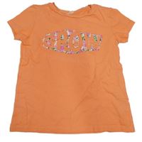 Oranžové tričko s nápisem S. Oliver
