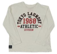 Bílé triko s nápisy Tokyo Laundry