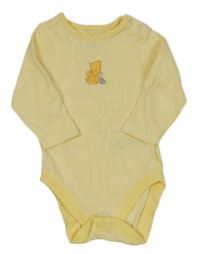 Žluto-bílé pruhované body s Medvídkem Pú M&S
