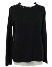 Dámský černý svetr s kamínky C&A