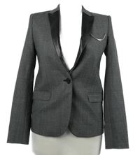 Dámský šedo-černý kostkovaný blejzr s řemínkem The Kooples