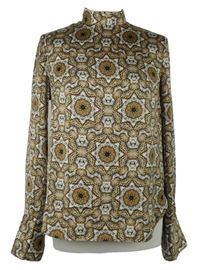 Dámská černo-béžovo-bílá vzorovaná halenka Lindex 