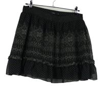 Dámská černá vzorovaná šifonová sukně Zero 