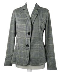 Dámské černo-žluté kostkované pletené sako Aniston 