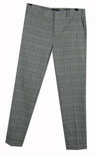 Pánské šedé kostkované kalhoty H&M vel. 32