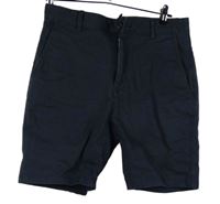 Pánské tmavomodré plátěné chino kraťasy Zara vel. 31