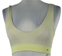 Dámský žluto-béžový pruhovaný sportovní crop top Primark 
