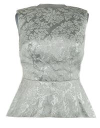 Dámská stříbrná vzorovaná peplum halenka Orsay 