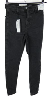 Nové - Dámké tmavošedé skinny rifle Topshop 