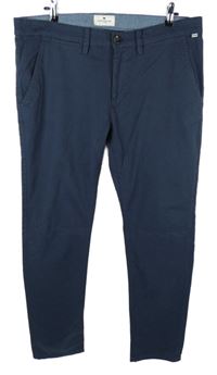 Pánské tmavomodré plátěné chino kalhoty Tom Tailor vel. 36/34