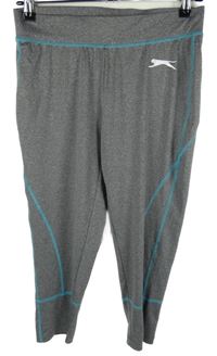 Dámské šedé sportovní capri legíny Slazenger 