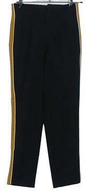Dámské černo-medové kalhoty s puky Zara 