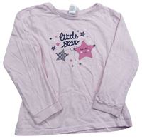 Růžové triko s hvězdami a nápisem Dopodopo