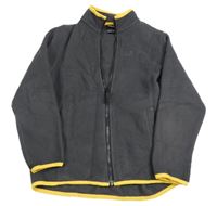 Tmavošedá tech fleece propínací mikina Jack Wolfskin