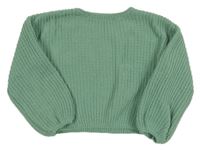 Zelený žinylkový oversize svetr H&M