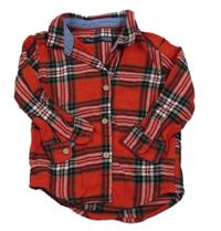 Červeno-barevná kostkovaná flanelová košile Next