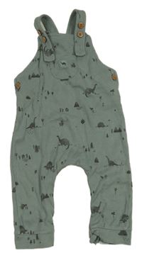 Světlekhaki teplákové lacláče s dinosaury George 