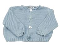 Světlemodrý propínací svetr 