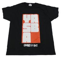 Černé tričko s písmeny Gildan