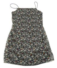 Černé květované šaty New Look