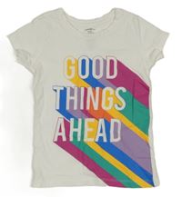 Bílé tričko s barevným nápisem George