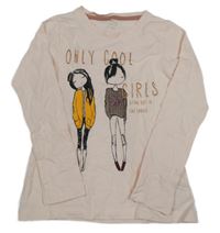 Světlerůžové triko s dívkami Name it