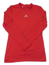 Červené sportovní triko s logem Adidas