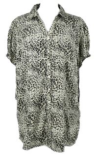 Dámská béžovo-černá vzorovaná halenka Gina Benotti