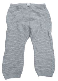 Šedé vzorované pletené tepláky H&M