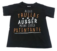 Černé tričko s nápisem 