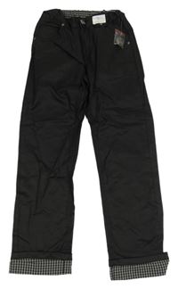 Nové - černé potažené slim kalhoty Dopodopo