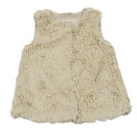 Smetanová kožešinová podšitá vesta M&S