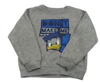 Šedá mikina s kačerem Donaldem Disney