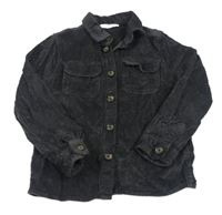 Tmavošedá manšestrová košilová bunda M&S