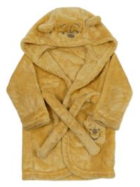 Béžový plyšový župan s kapucí - Medvídek Pú George