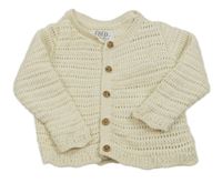 Smetanový vzozovaný propínací svetr F&F