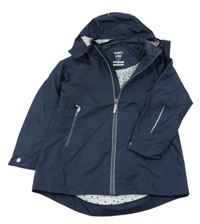 Tmavomodrá šusťáková jarní funkční bunda s kapucí Tchibo