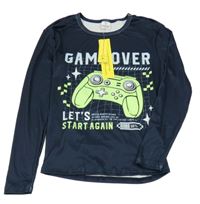 Nové - tmavomodré pyžamové triko s ovladačem SHEIN