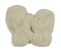 Béžové kožešinové palcové rukavice H&M