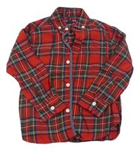 Červeno-zelená kostkovaná flanelová košile Next