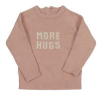 Světlerůžový svetr s nápisem Tu