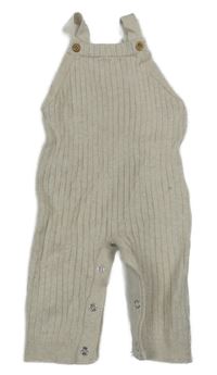 Světlebéžové pletené laclové kalhoty F&F