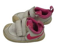 Bílo-růžové koženkové botasky Nike vel. 21