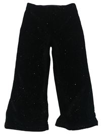 Černé třpytivé sametové kalhoty zn. M&S